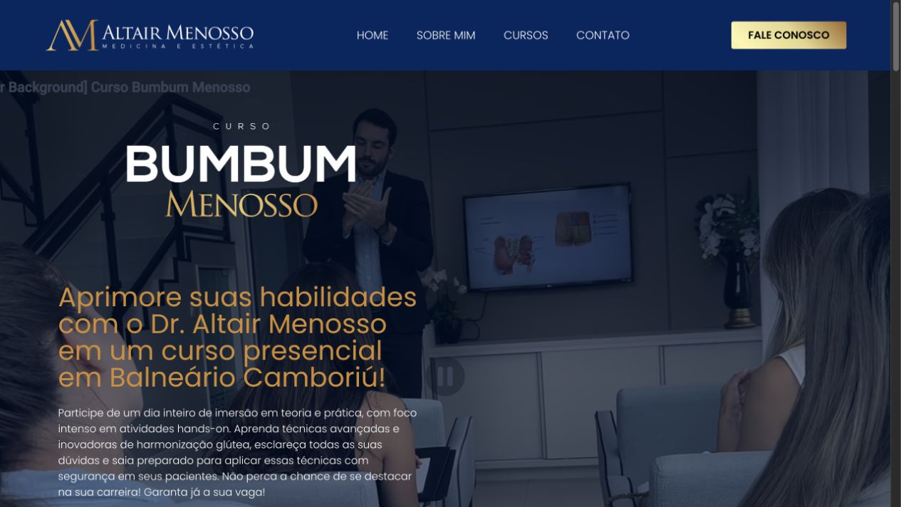 Página inicial de Cursos Med Menosso