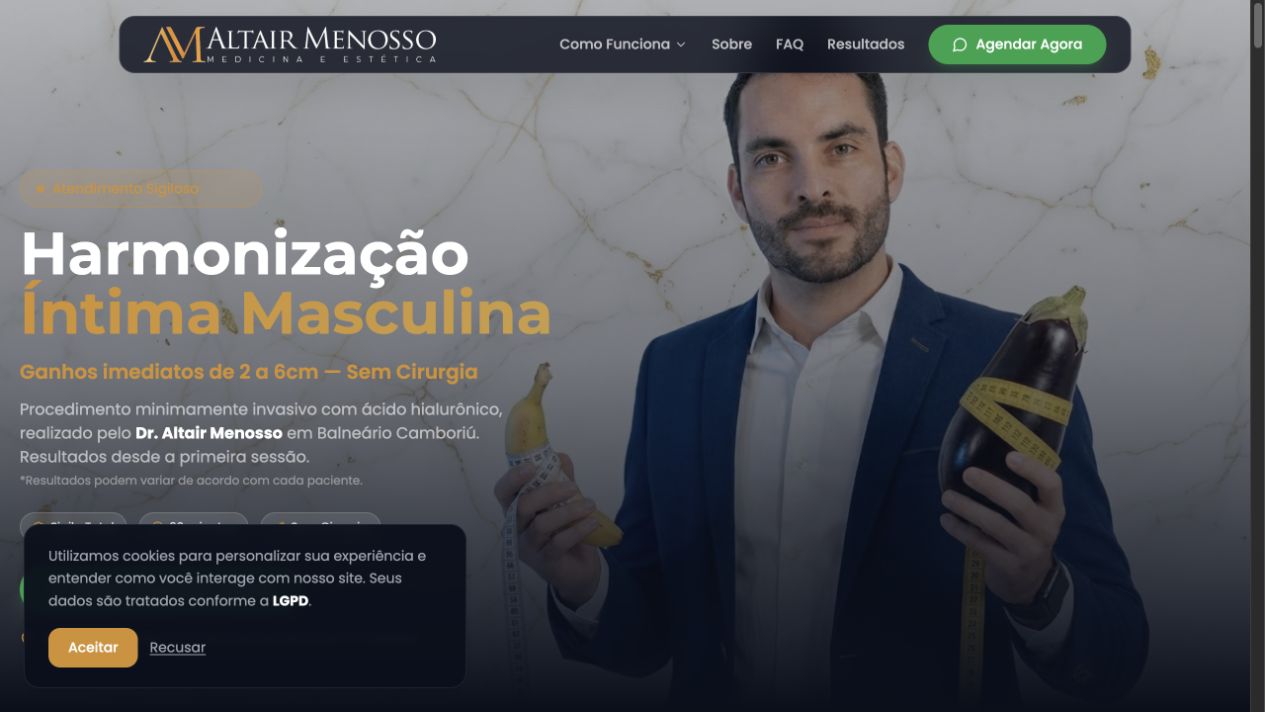 Página inicial de Masculino Med Menosso