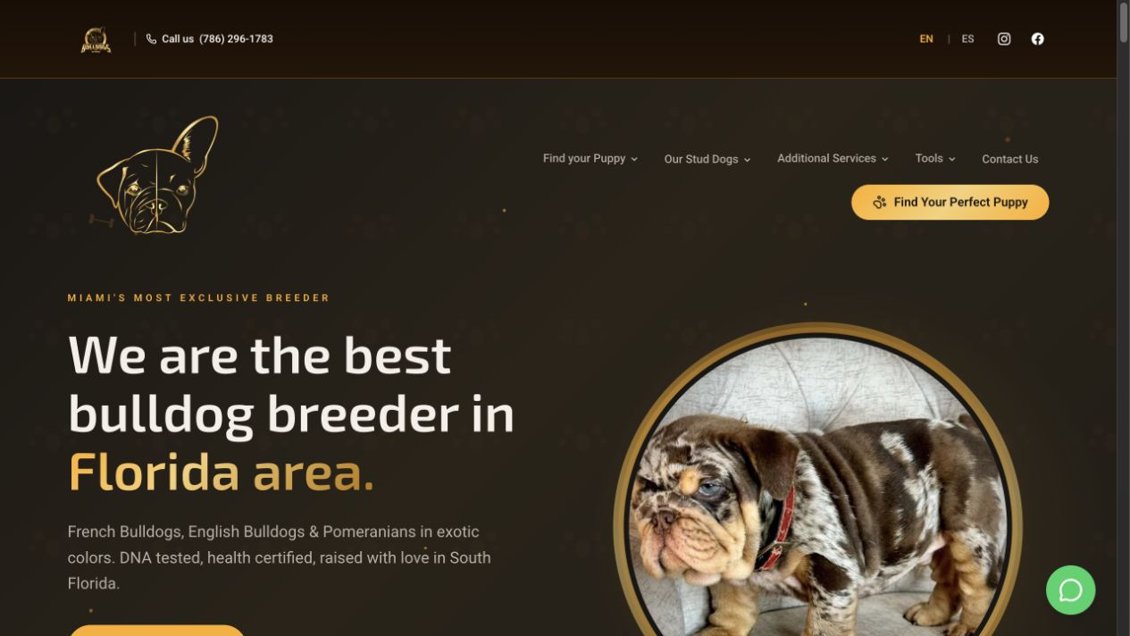 Página inicial de Master Bulldogs Miami