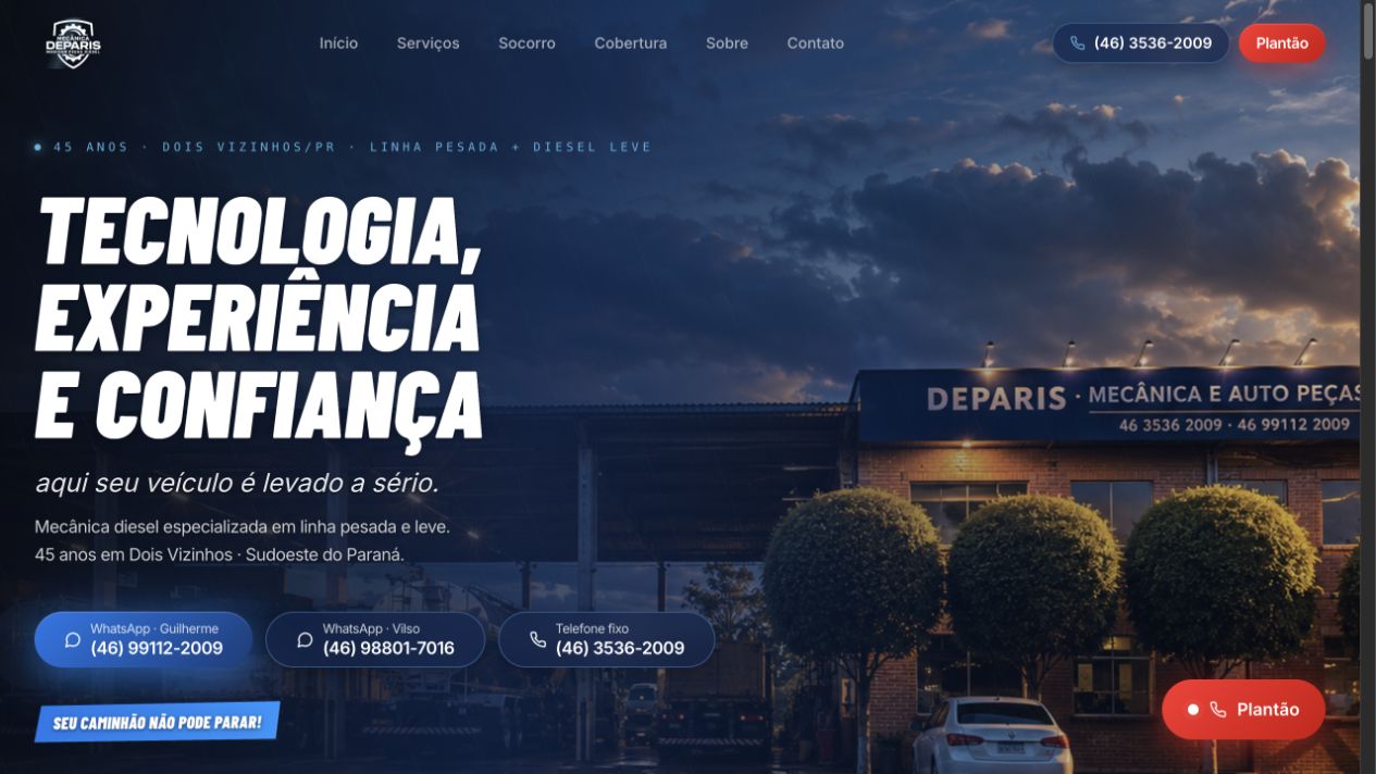 Página inicial de Mecânica De Paris