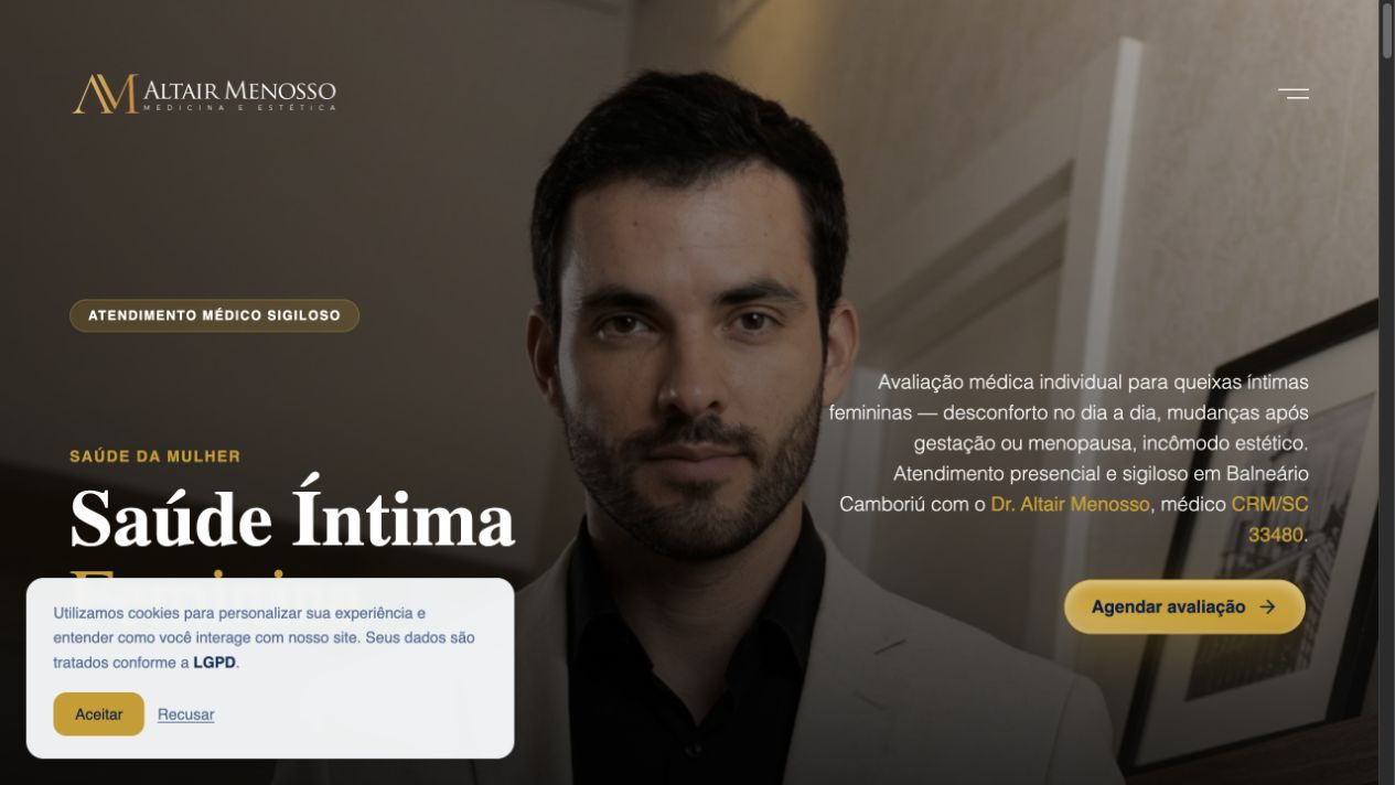 Página inicial de Med Menosso Íntimo
