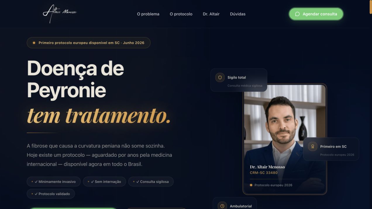 Página inicial de Peyronie Med Menosso